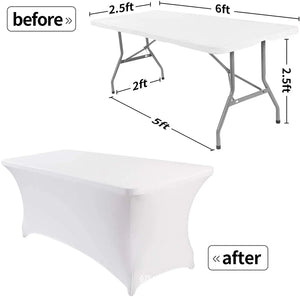 Table Cloth Wedding Decoration Stretch Banquet Table Cover Rectangle Hotel Birthday Party Meeting Room Nice Design
