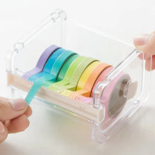 Load image into Gallery viewer, Creative Washi Tape Cutter Set Tape Tool Transparent Tape Holder Tape Dispenser School Supplies Office Stationery For Student