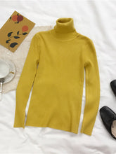 Load image into Gallery viewer, Turtleneck Sweater Womens 2024 Autumn Winter Tops Korean Slim Women Pullover Jumper Knitted Sweater Pull Femme Hiver Truien