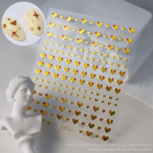 Load image into Gallery viewer, 1pcs 3D Bronzing Gold Love Heart Nail Art Stickers Y2K Holographic Stars Sun Sliders Starlight DIY Decals Manicure Decoration