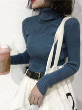 Load image into Gallery viewer, Turtleneck Sweater Womens 2024 Autumn Winter Tops Korean Slim Women Pullover Jumper Knitted Sweater Pull Femme Hiver Truien
