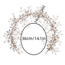 Load image into Gallery viewer, Trendy Crystal Pearl Headband Tiara Flower Headband Hairband For Women Bridal Wedding Hair Accessories Jewelry Headband Gift