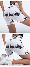Load image into Gallery viewer, High Waist Butt Lift Shorts Women Seamless Tie Dye Shorts Gym Workout Running High Elastic Fashion Knit Slim Three Point Pants