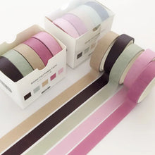 Load image into Gallery viewer, 5Pcs Sakura Washi Tape Set Basic Decorative Adhesive Tape Journal Supplies Washitape Stationery Scrapbooking Cute Masking Tape