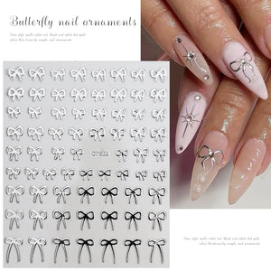 1pcs 3D Bronzing Gold Love Heart Nail Art Stickers Y2K Holographic Stars Sun Sliders Starlight DIY Decals Manicure Decoration
