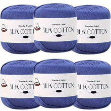 Load image into Gallery viewer, Silk Cotton Yarn - Fine Lace Thread for Crochet, Knitting Sweater,Shawls, Scarves, and DIY Crafts, Soft Durable Yarn 1.76oz/pc