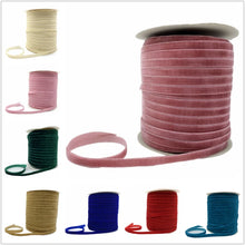 Load image into Gallery viewer, Free shipping 5 yards 3/8 &quot;10mm Khaki Glitter Velvet Ribbon Headband Clips Bow Decoration #RS-20