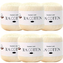 Load image into Gallery viewer, Silk Cotton Yarn - Fine Lace Thread for Crochet, Knitting Sweater,Shawls, Scarves, and DIY Crafts, Soft Durable Yarn 1.76oz/pc