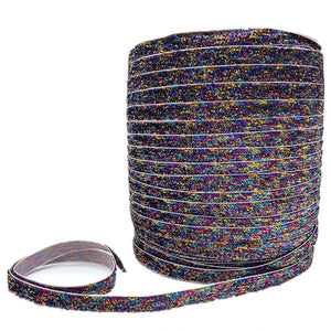 Free shipping 5 yards 3/8 "10mm Khaki Glitter Velvet Ribbon Headband Clips Bow Decoration #RS-20