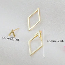 Load image into Gallery viewer, Retro Minimalist Geometric Square Detachable Triangles Stud Earrings for Women Fashion Jewelry Accessories Party Gifts
