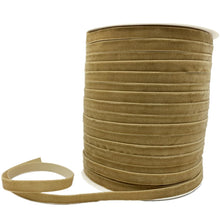 Load image into Gallery viewer, Free shipping 5 yards 3/8 &quot;10mm Khaki Glitter Velvet Ribbon Headband Clips Bow Decoration #RS-20