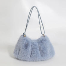 Load image into Gallery viewer, Women&#39;s Autumn and Winter Handbag Imitation Fur Fashion Hundred with Plush Bag Solid Color Large Capacity Zipper Shoulder Bag