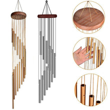 Load image into Gallery viewer, 1piece 12 Tubes Aluminum Alloy Wind Chimes with Hook Gold/silver Bells for Outside Home Wedding Party Memorial Decoration Gifts