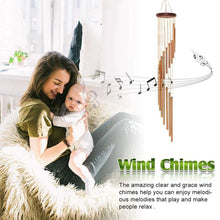 Load image into Gallery viewer, 1piece 12 Tubes Aluminum Alloy Wind Chimes with Hook Gold/silver Bells for Outside Home Wedding Party Memorial Decoration Gifts