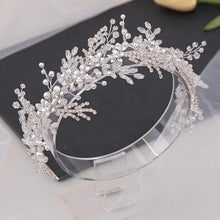 Load image into Gallery viewer, Crystal Pearl Headband Tiara For Women Rhinestone Hairband Pageant Party Bridal Wedding Hair Accessories Jewelry Headband Gift