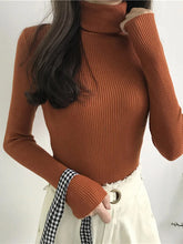 Load image into Gallery viewer, Turtleneck Sweater Womens 2024 Autumn Winter Tops Korean Slim Women Pullover Jumper Knitted Sweater Pull Femme Hiver Truien