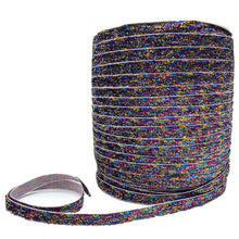 Load image into Gallery viewer, Free shipping 5 yards 3/8 &quot;10mm Khaki Glitter Velvet Ribbon Headband Clips Bow Decoration #RS-20