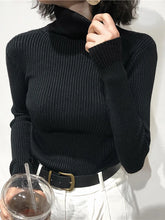 Load image into Gallery viewer, Turtleneck Sweater Womens 2024 Autumn Winter Tops Korean Slim Women Pullover Jumper Knitted Sweater Pull Femme Hiver Truien