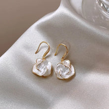 Load image into Gallery viewer, LATS White Enamel Flower Stud Earrings for Women Folded Unique Design Multi-layers Floral Female Small Earrings 2024 New Brincos