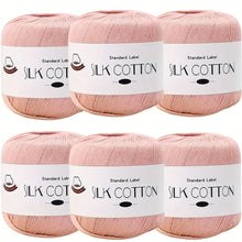 Load image into Gallery viewer, Silk Cotton Yarn - Fine Lace Thread for Crochet, Knitting Sweater,Shawls, Scarves, and DIY Crafts, Soft Durable Yarn 1.76oz/pc