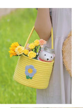Load image into Gallery viewer, Easter Spring Rattan Storage Picnic Fruit Hanging Woven Basket
