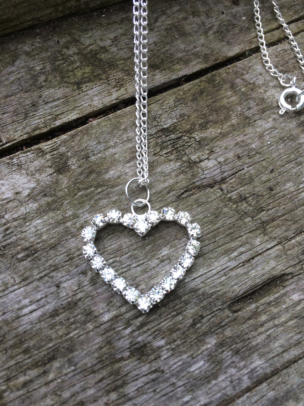 Love heart bridal necklace