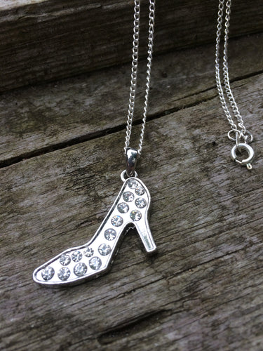 Rhinestone Shoe Charm Necklace