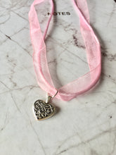 Load image into Gallery viewer, Filigree Love Heart Charm Necklace