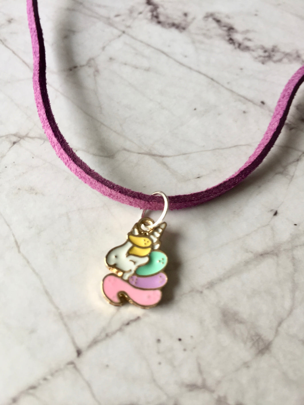 Pastel Rainbow Unicorn Necklace