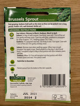 Load image into Gallery viewer, Brussels Sprouts Seeds