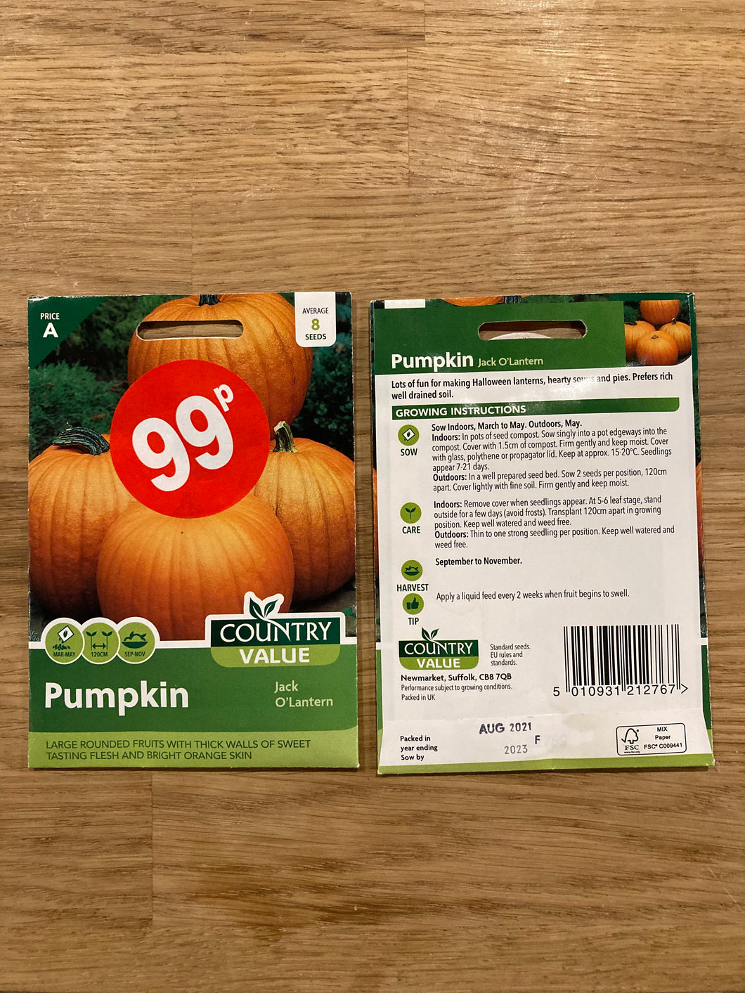 Pumpkin Jack O Lantern Seeds