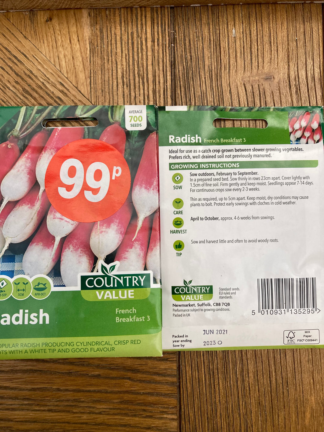 Radish ‘French Breakfast 3’ Seeds